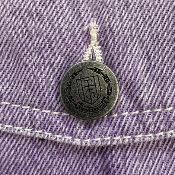 Honor The Gift‎ Jacket Women's Oversized Workman Cropped Purple Size XL NWT - Picture 3 of 12